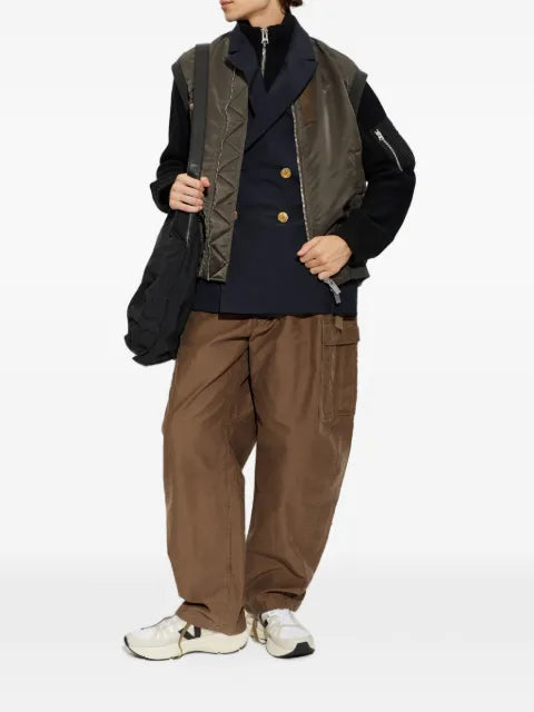 sacai layered hybrid vest