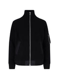 sacai ribbed-knit zip-up cardigan