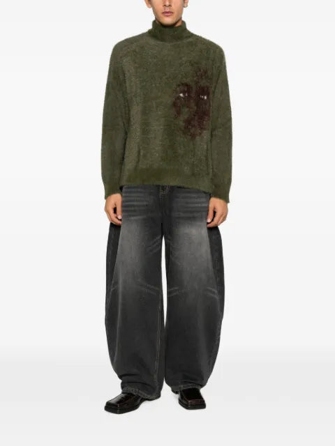 KidSuper graphic-intarsia high-neck sweater