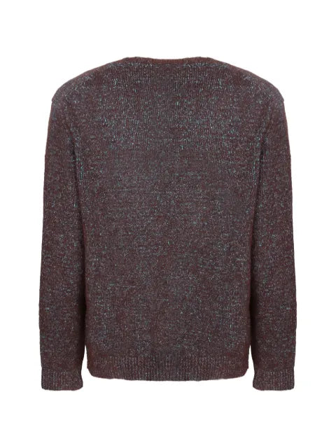 AMARANTO  marl-knit V-neck cardigan