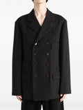 TAIGA TAKAHASHI pinstripe double-breasted jacket