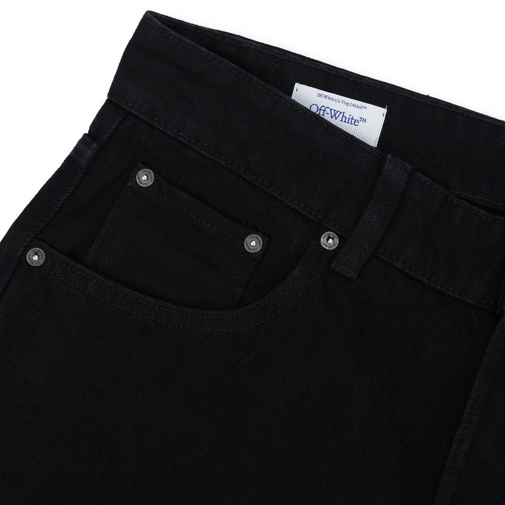 Black Spray Diag Jeans