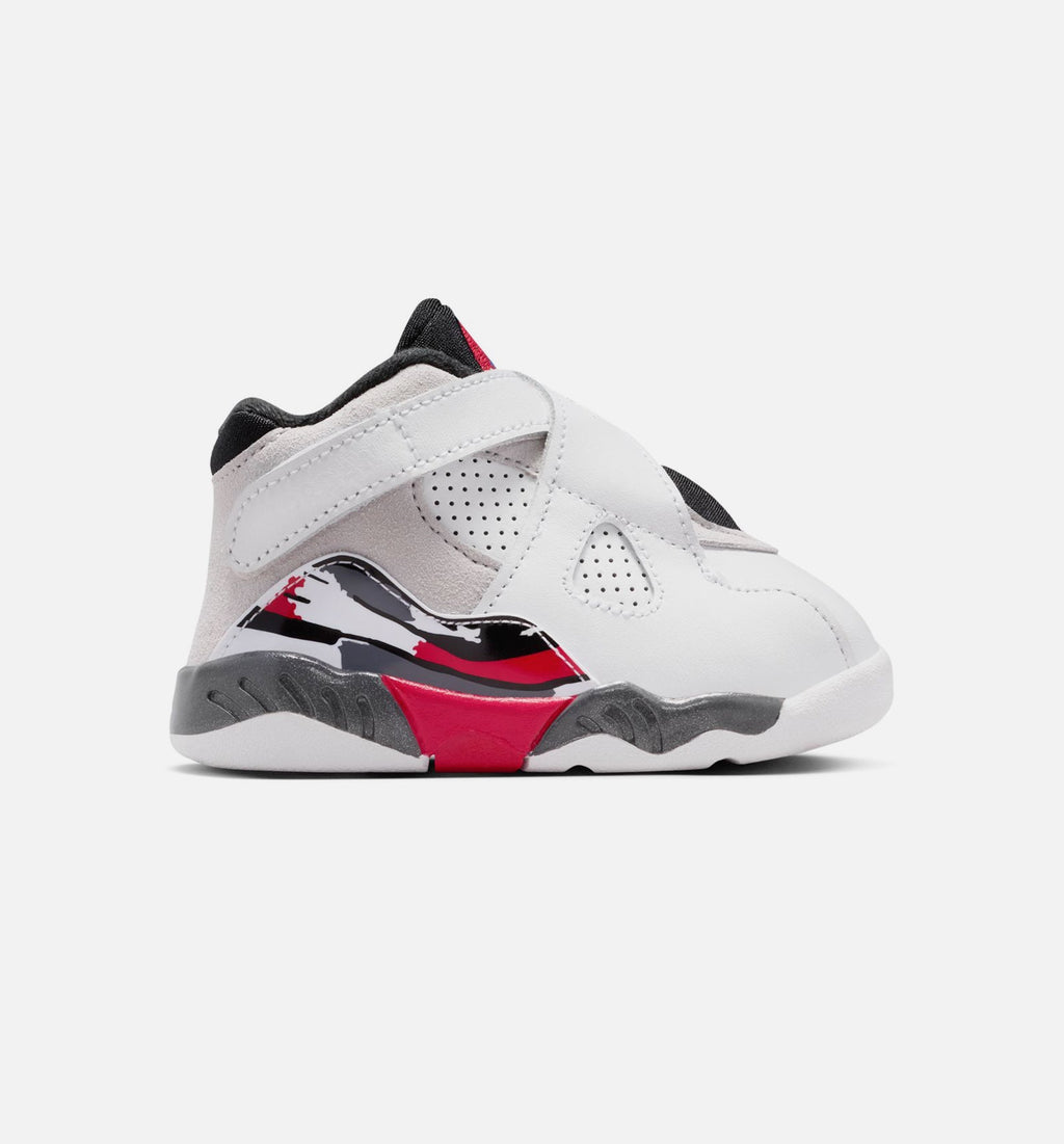 Air Jordan 8 Retro Infant/Toddler Lifestyle Shoe - White/Black/True Red