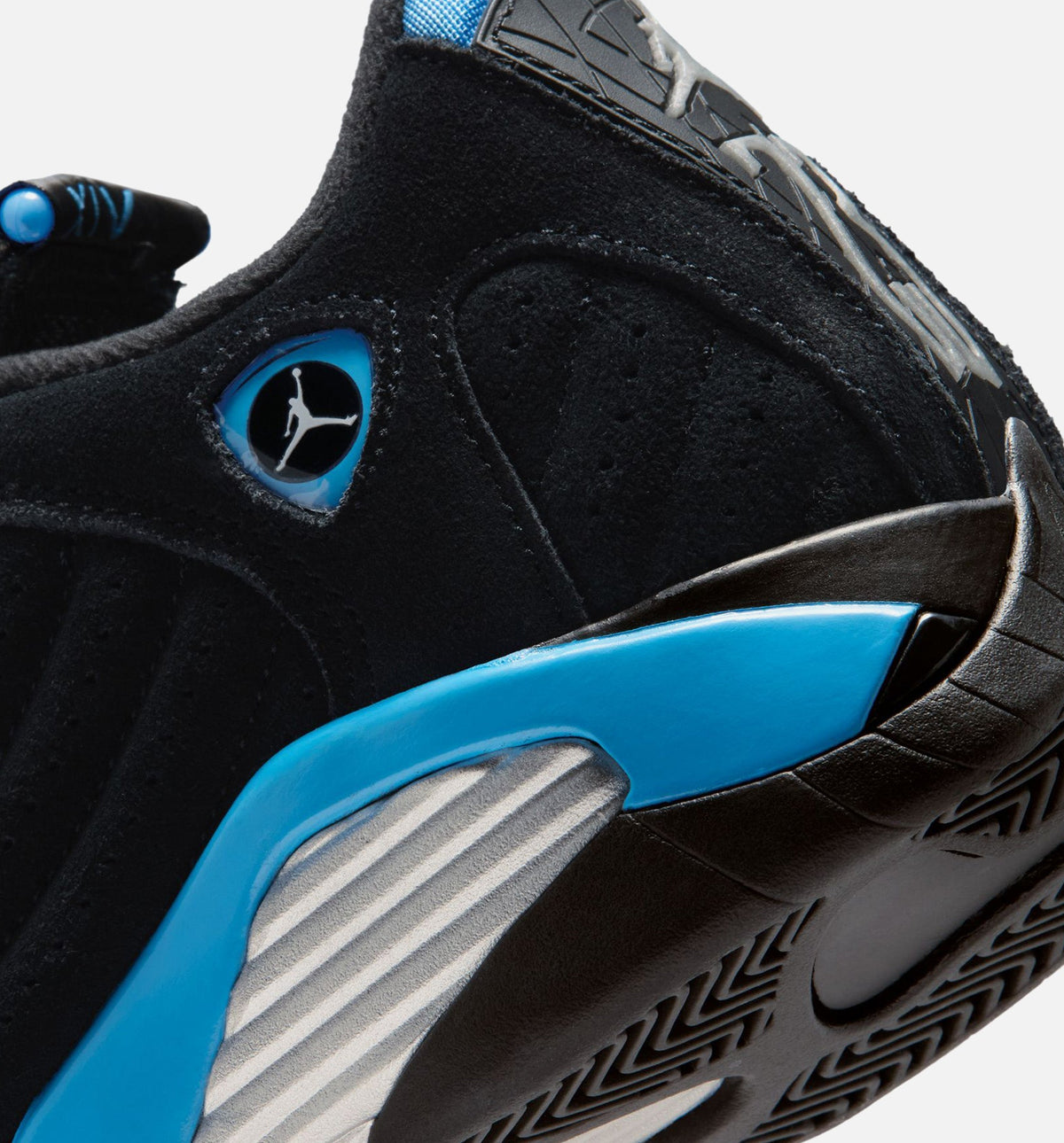 Air Jordan 14 Retro Grade School Lifestyle Shoe - Black/White/University Blue