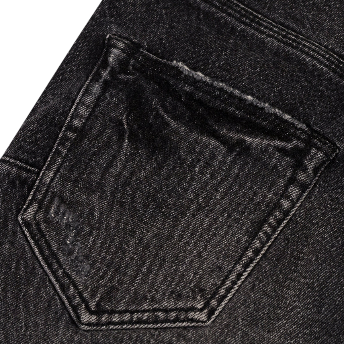 Black Vintage Dirty Staright Slim Jeans
