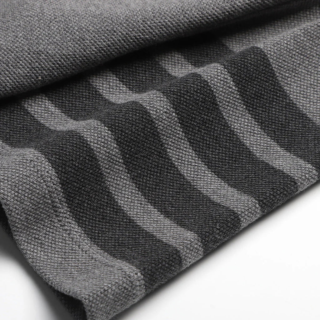 Men's Classic Four-Bar T-Shirt — Grey & Blue | Thom Browne