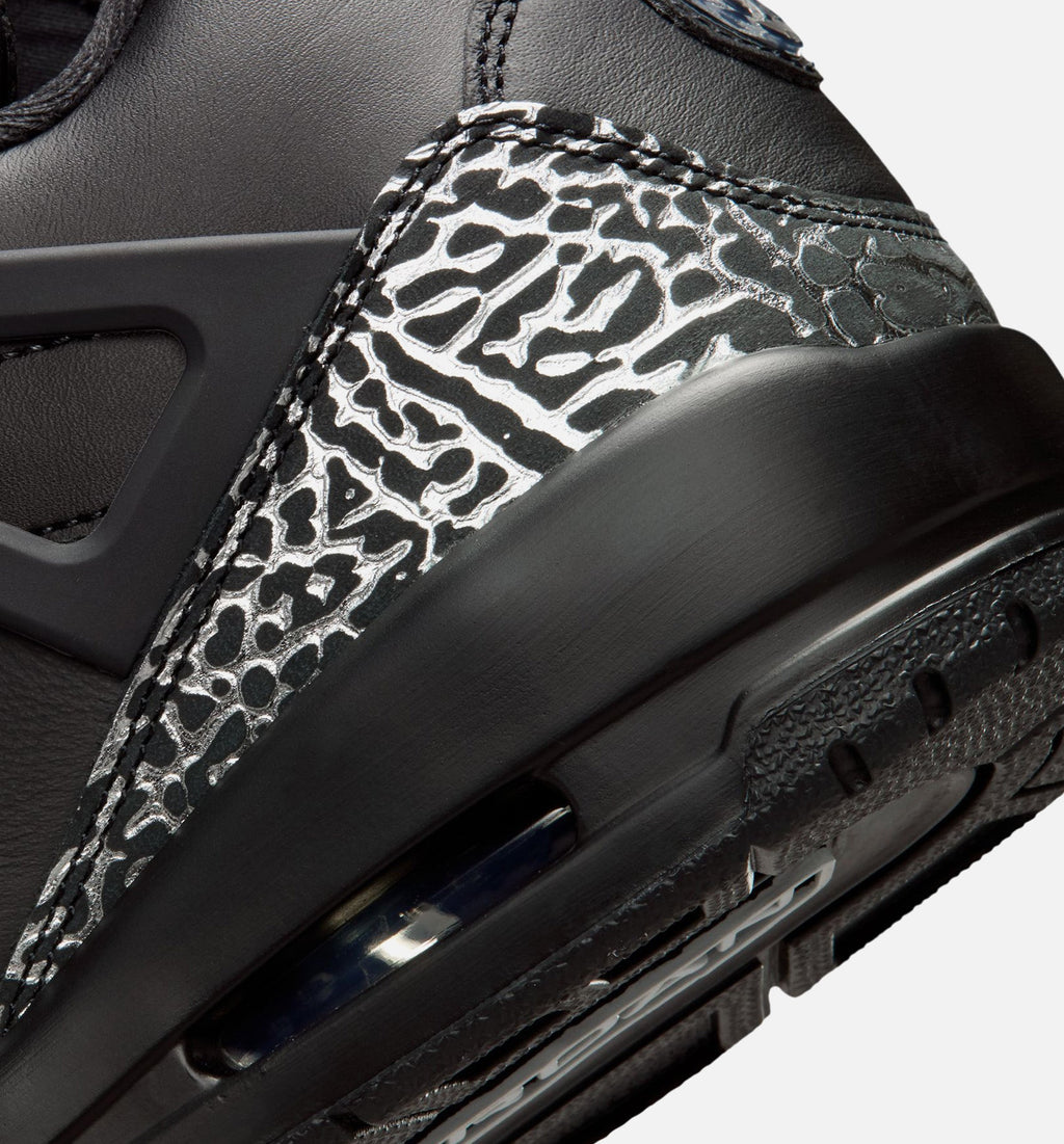 Spizike Low – Men's Basketball Shoe in Black/Black/Metallic Silver