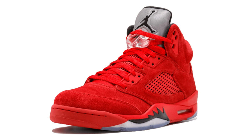 Air Jordan 5 Retro 'Red Suede' – Bold All-Red Premium Suede AJ5 with Reflective Tongue & Clear Sole