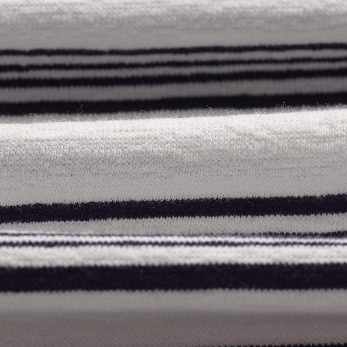 Wax London Dean SS Tee Textured Stripe: Ecru / Navy
