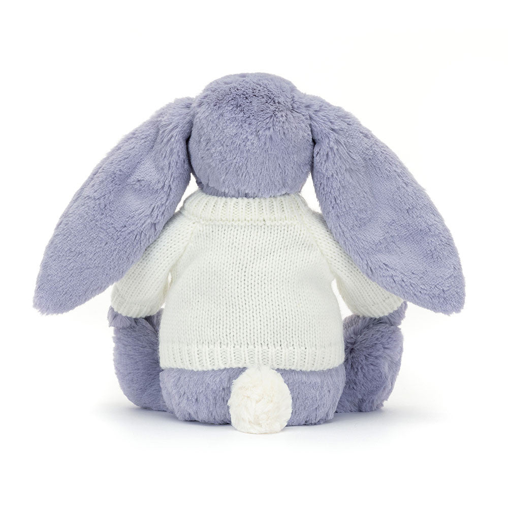 Bashful Viola Bunny with Personalized Cream Jumper