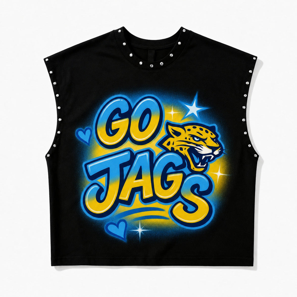 Cropped Graphic Rivet Sleeveless Tank Top Y2K Streetwear Multi‑Style