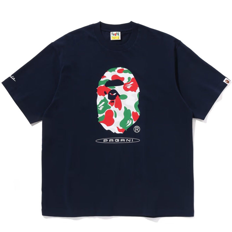 Bape Multi‑Graphic Ape Head Oversized Tee Streetwear Unisex