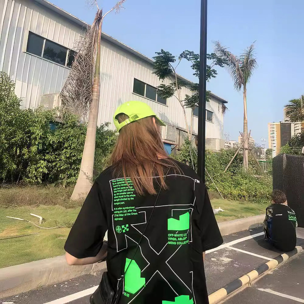 Off-White Arrow Gradient Graphic Short Sleeve Tee Streetwear Unisex