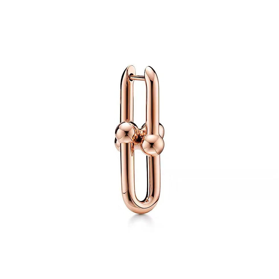Tiffany Style Horseshoe 18K Gold-Plated Earrings