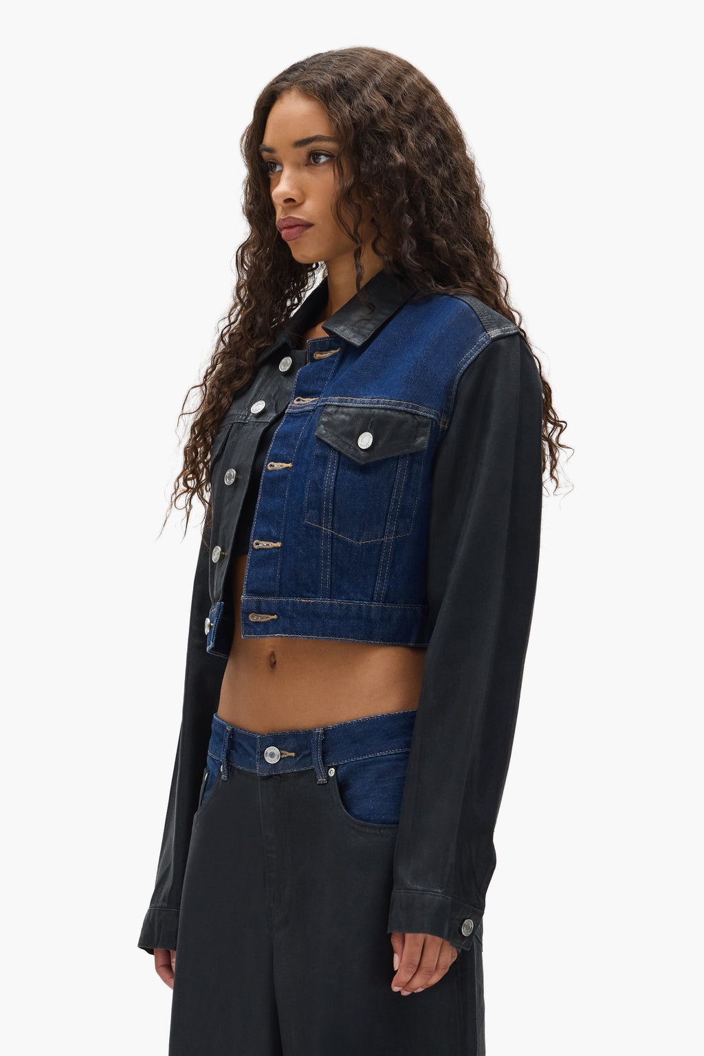 Dual Tone Cropped Jacket