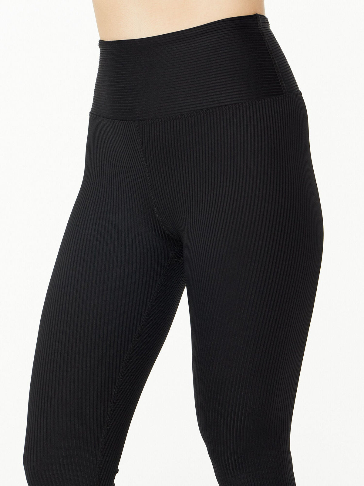 RIBBED HIGH HIGH LEGGING BLACK