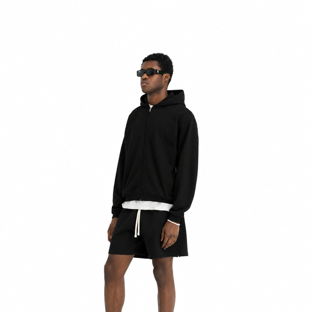 Represent Initial Boxy Oversized Zip Through Hoodie