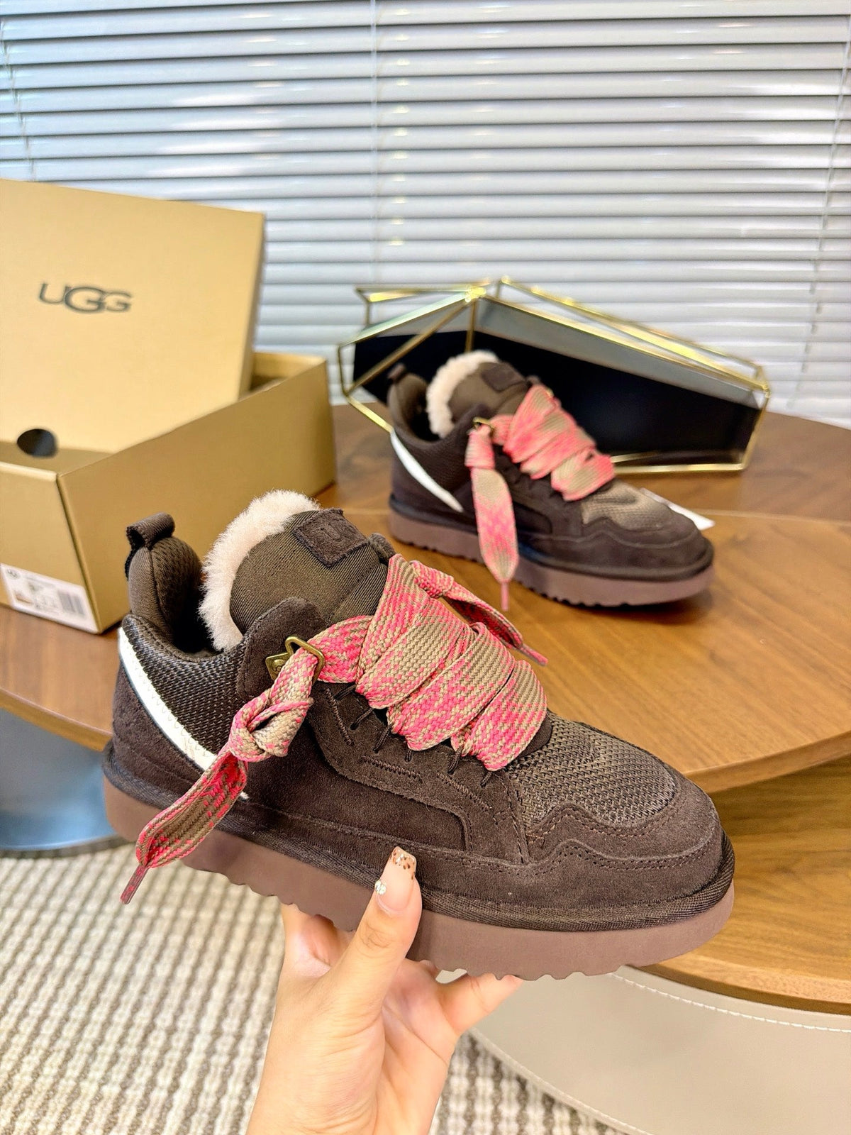 UGG Mauve Mel Suede Mesh Low-Top Shoes