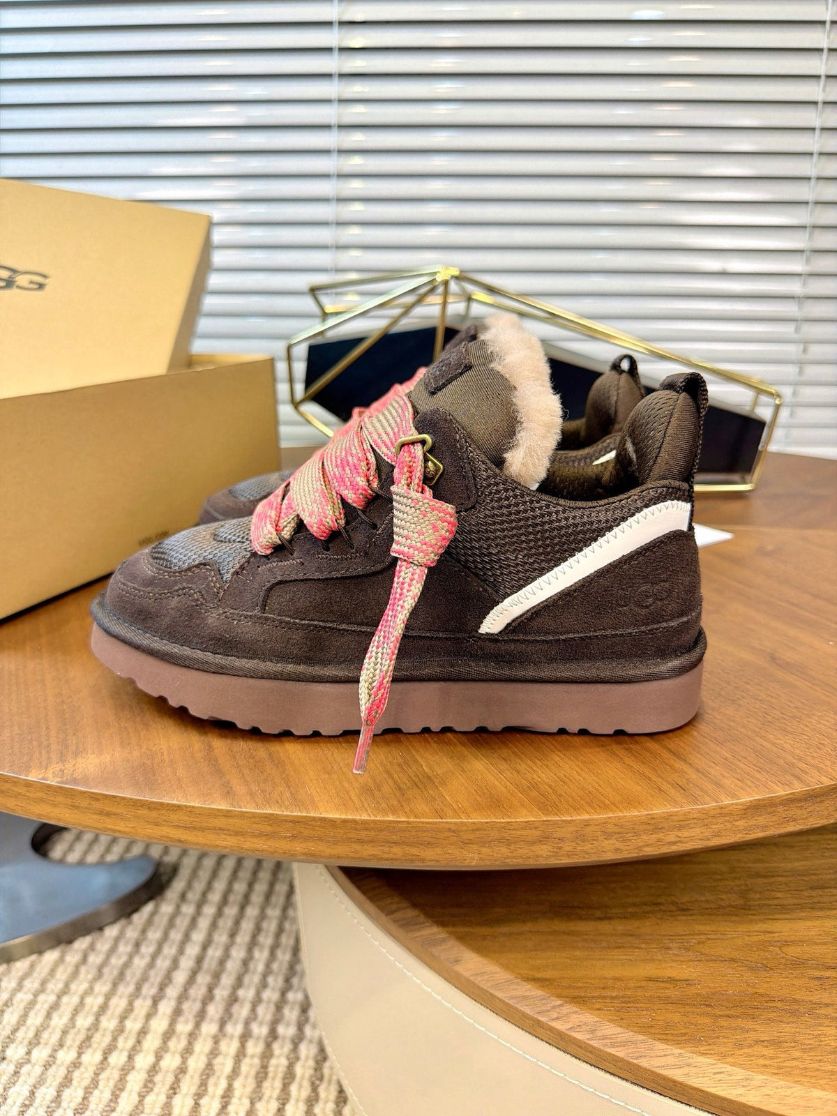 UGG Mauve Mel Suede Mesh Low-Top Shoes