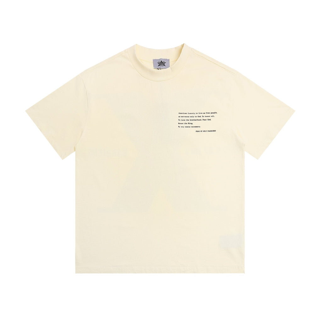 Barriers Cream Front & Back Graphic T-Shirt