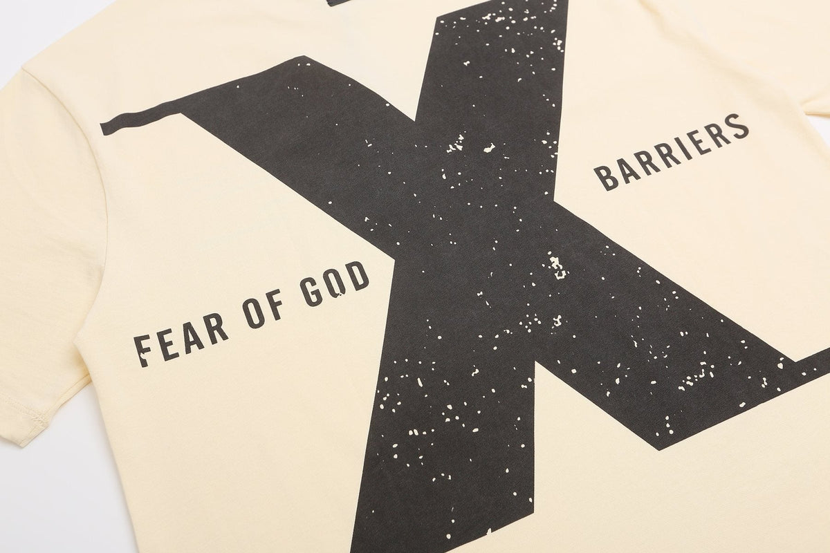 Barriers Cream Front & Back Graphic T-Shirt