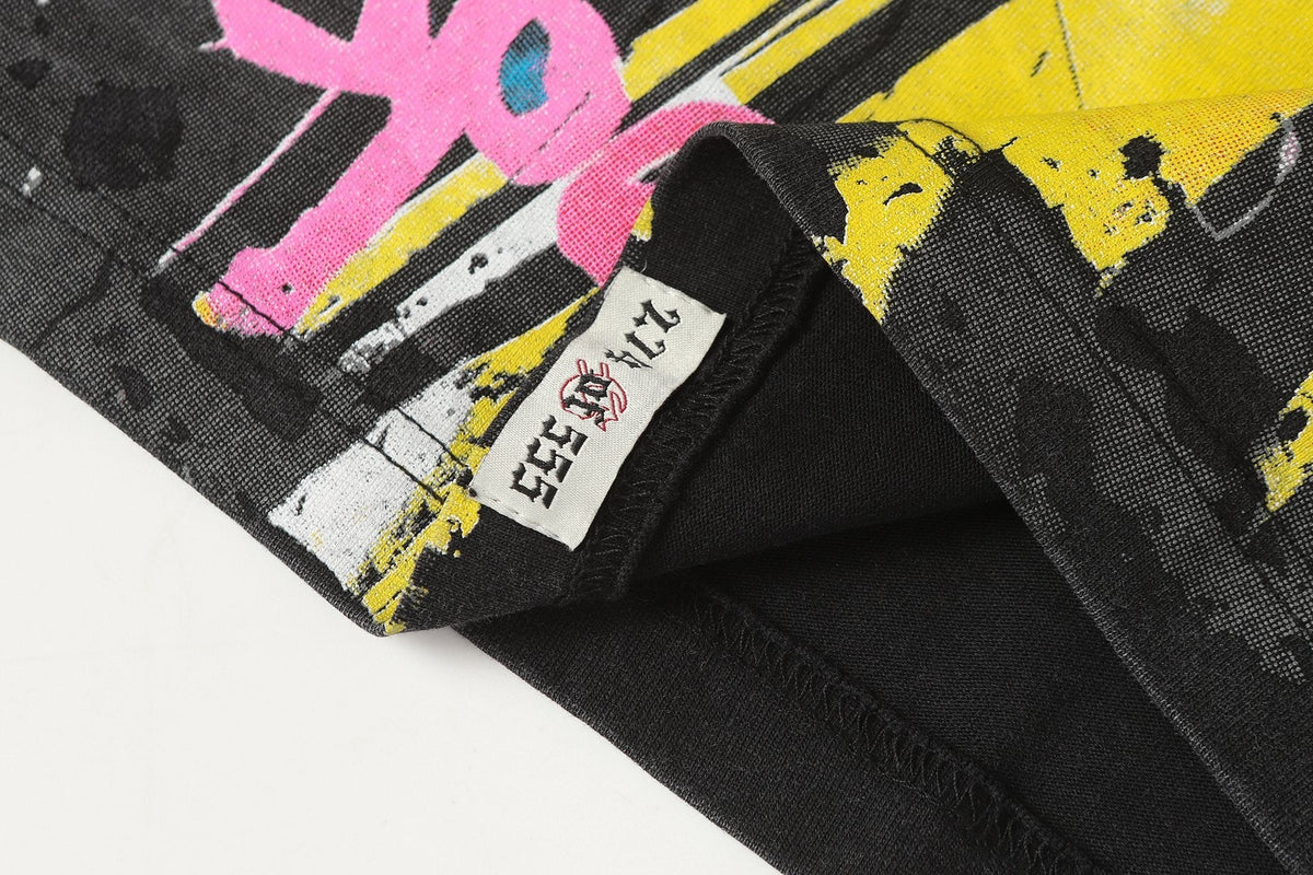 Godspeed Washed Black Graphic Long-Sleeve T-Shirt