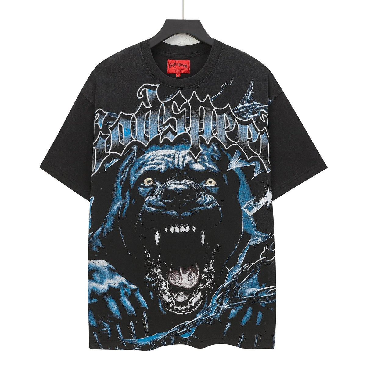 Godspeed Panther Graphic Washed Black T-Shirt