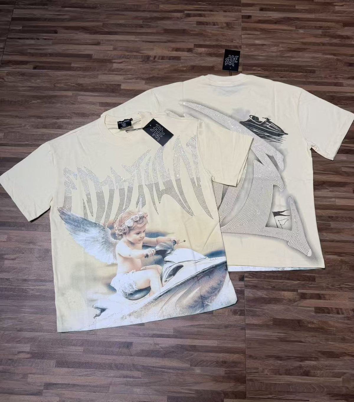MIXED EMOTION Angel Graphic Short-Sleeve T-Shirt