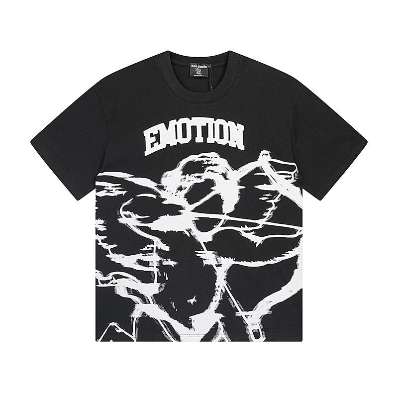 MIXED EMOTION Front-and-Back Graphic T-Shirt