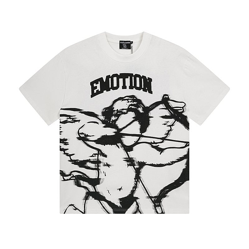 MIXED EMOTION Front-and-Back Graphic T-Shirt