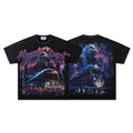 MAJESTIK Washed Black Rhinestone Graphic T-Shirt