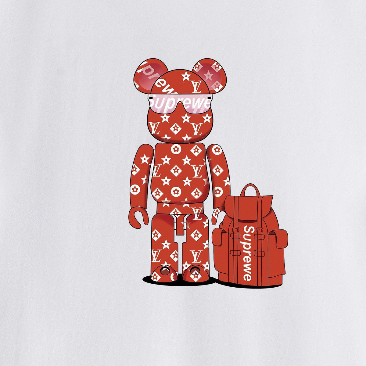 Supreme Bear-and-Bag Graphic Short-Sleeve T-Shirt