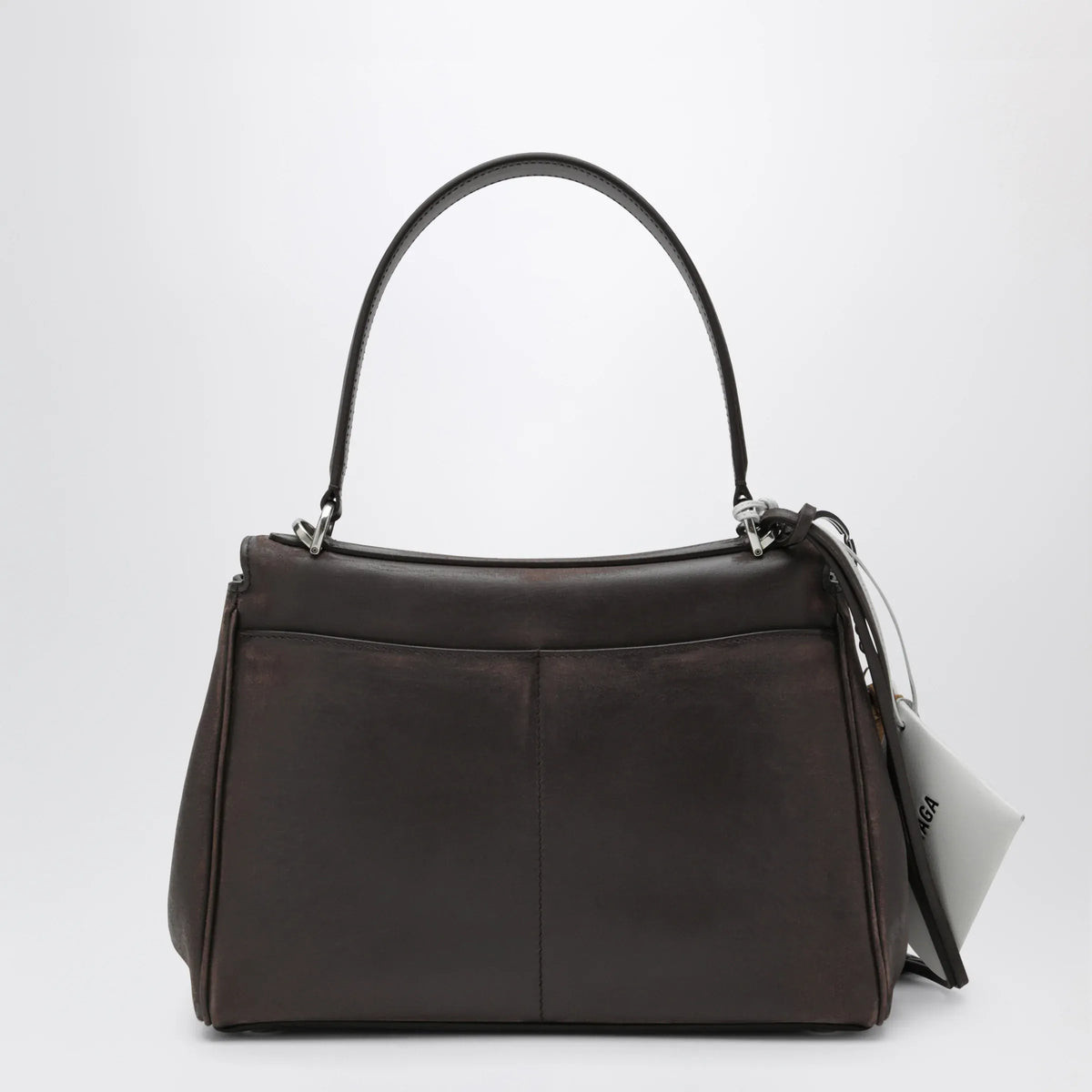 Balenciaga - Small Rodeo bag in calfskin leather, espresso