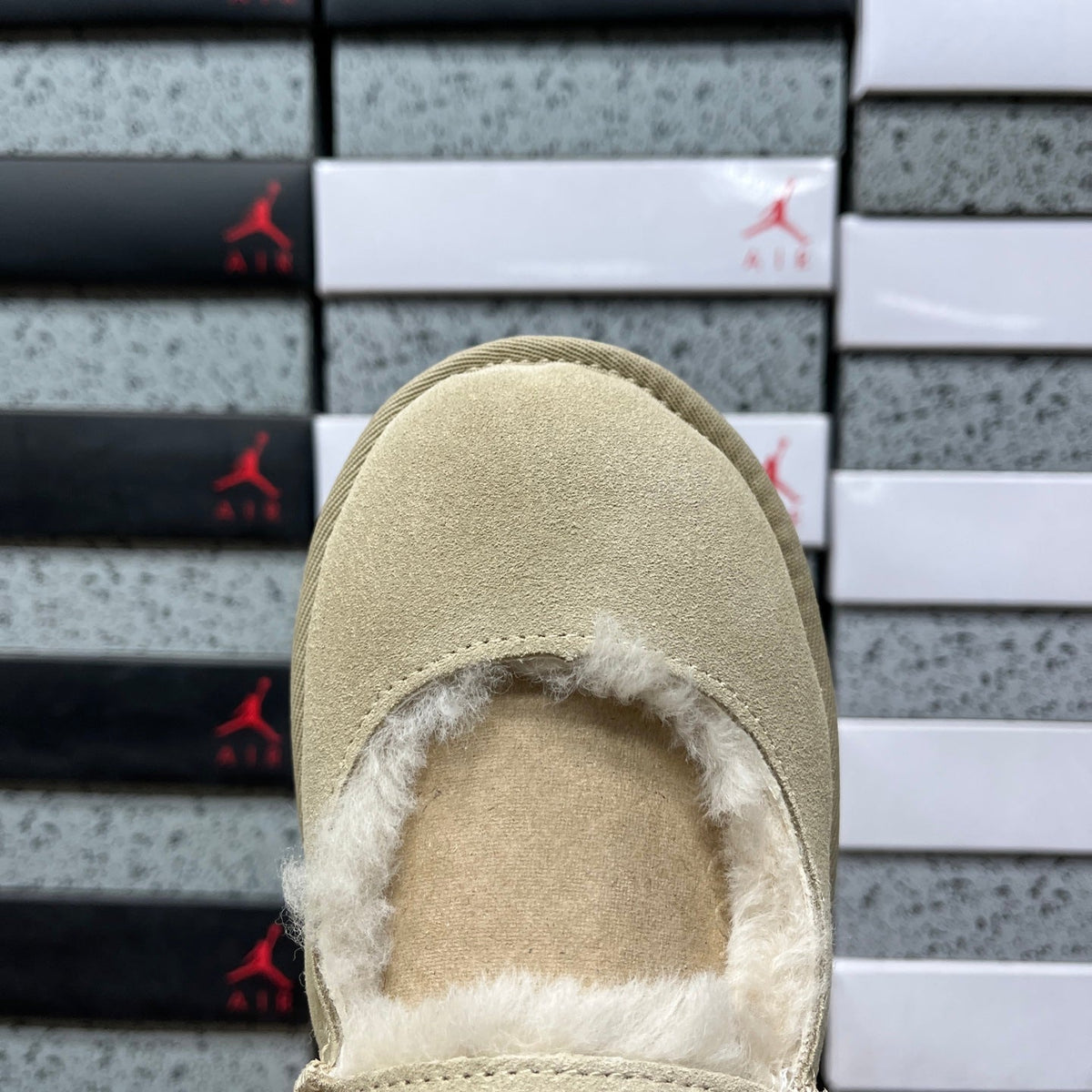 UGG Tazz Lace Platform Slipper – Suede Mule with Deep UGGplush Shearling Lining, Tonal Stitching & Sugar Sole² Platform in Sand