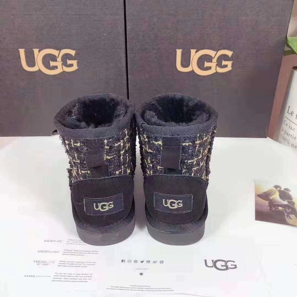 Kids Chanel-Style Snow Boots — Chic Black | New Arrival | In Stock