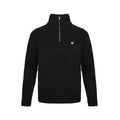 Celine Logo-Embroidered Wool & Cashmere Blend Half Zip Black