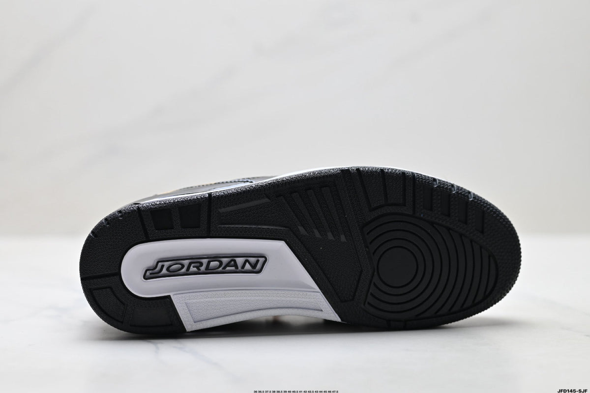 Jordan Legacy 312 Low Black White Metallic Gold Sneakers