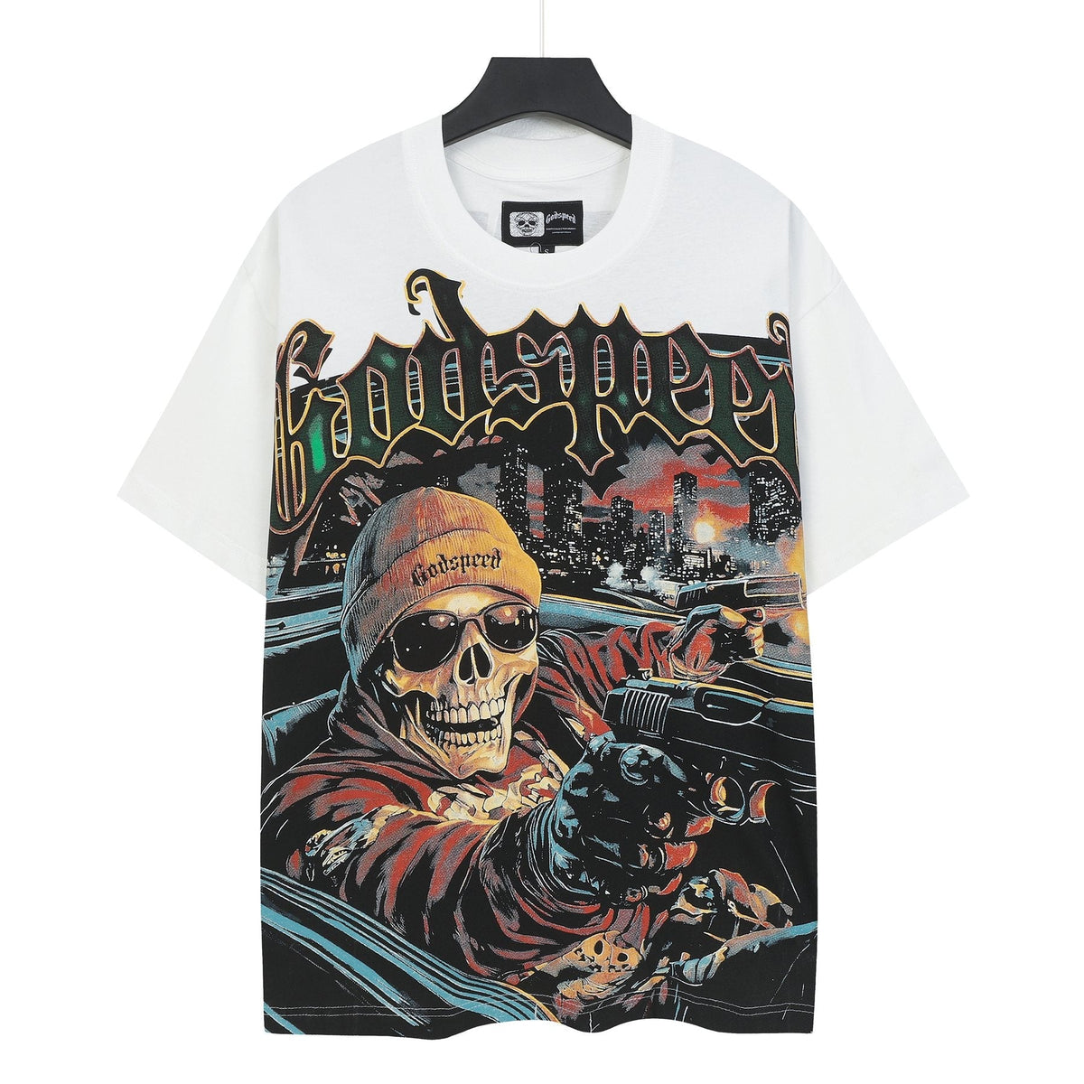 Godspeed Skull Car Graphic T-Shirt