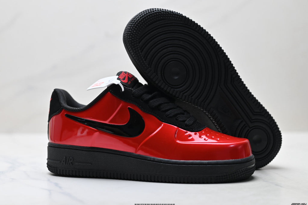 Nike Air Force 1 Low Red Black Unisex Sneakers Style 20