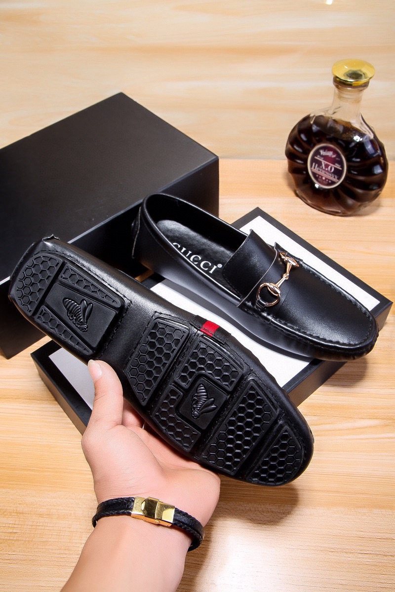 Gucci Men's Black Bit Loafers