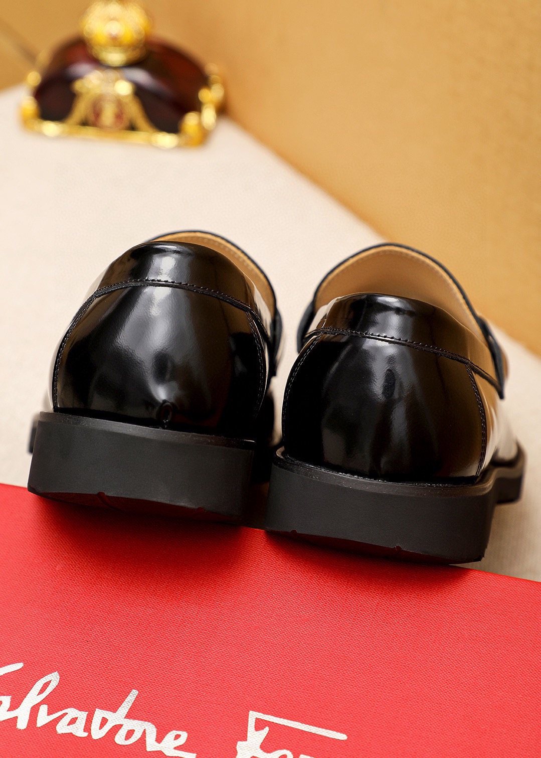 Ferragamo Black Bit Loafers - Apron Toe