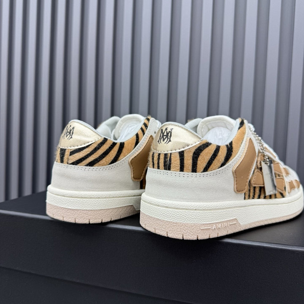 Amiri Tan Patterned Panel Sneakers