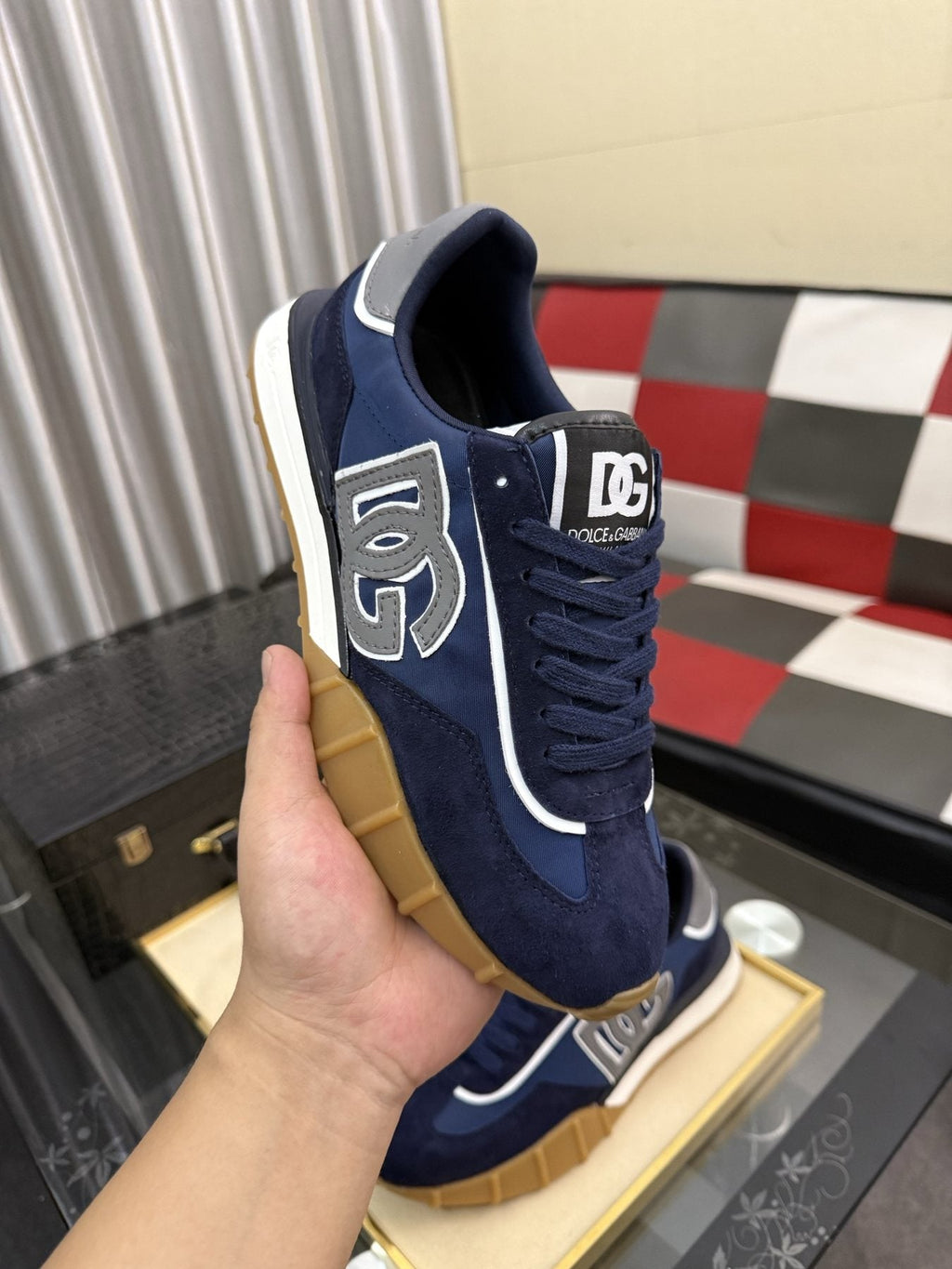 Dolce & Gabbana Navy Gum-Sole Sneakers