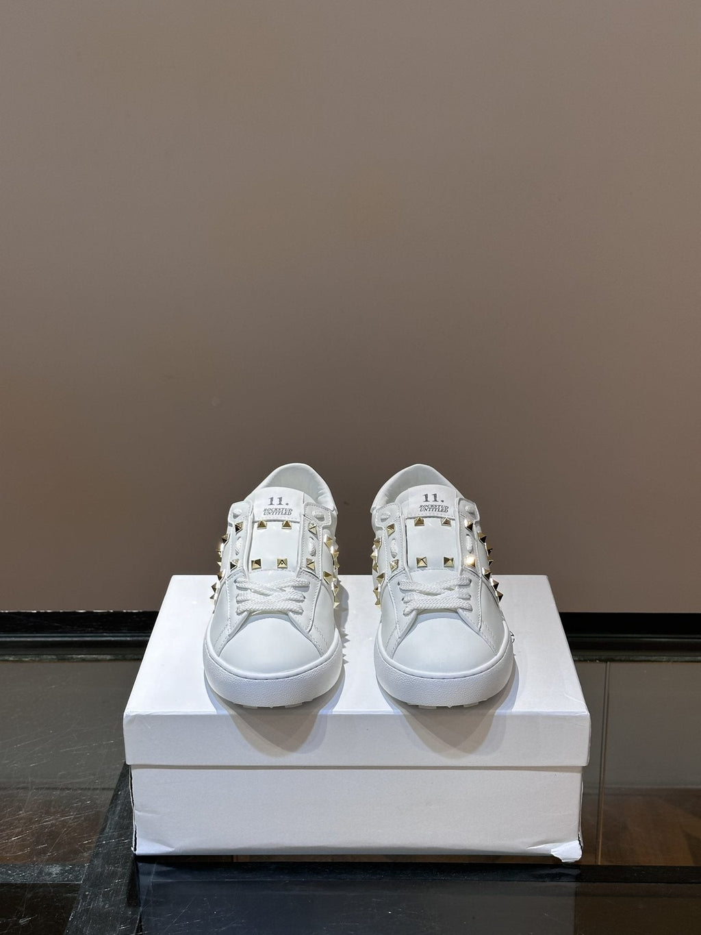 Valentino Gold Stud Low-Top Sneakers