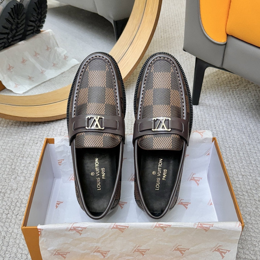 Louis Vuitton Men's Checkered Lug Sole Loafers