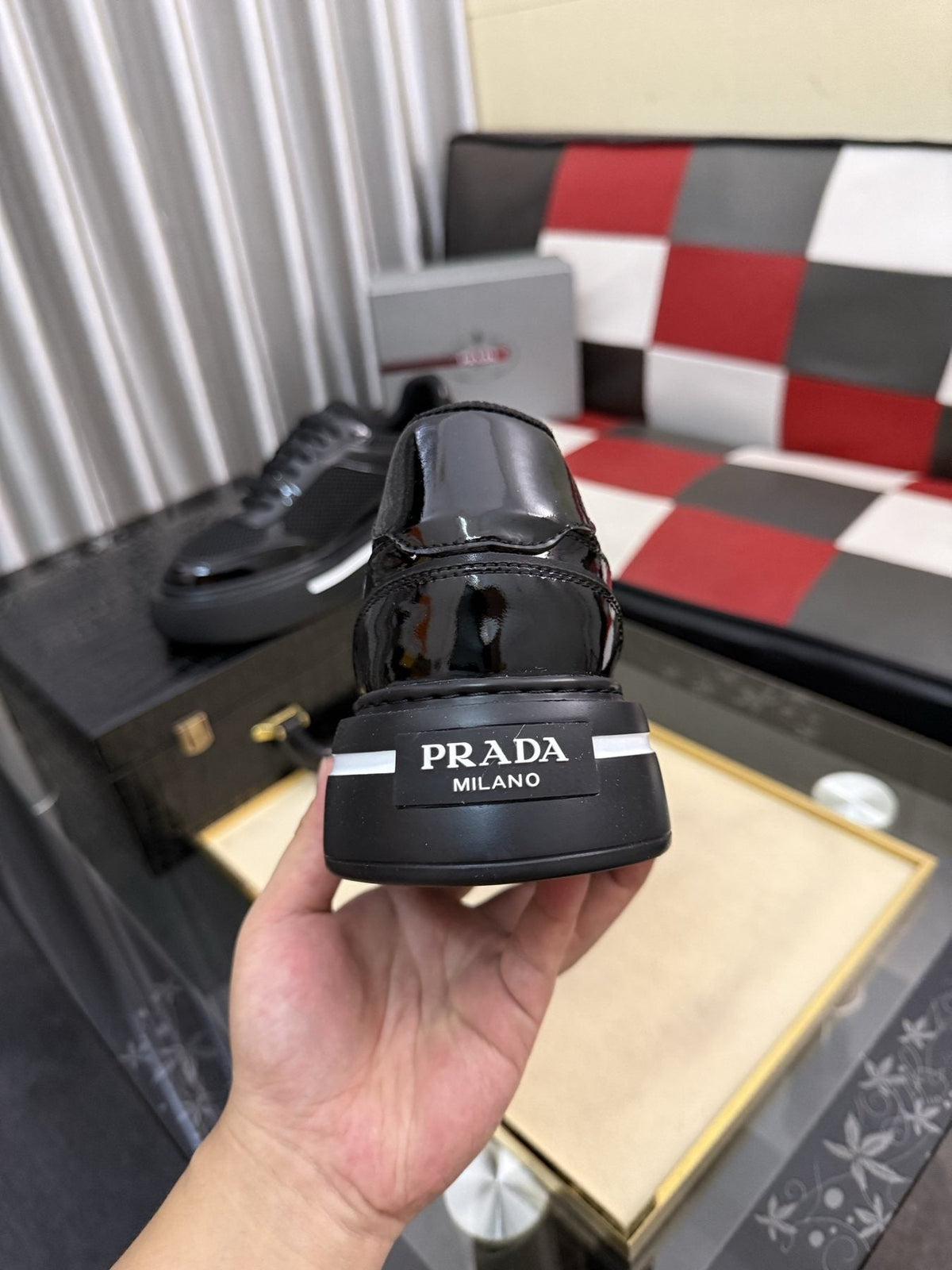 Prada Low-Top Mesh Sneakers