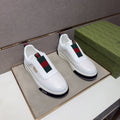 Gucci Green and Red Stripe Low-Top Sneakers