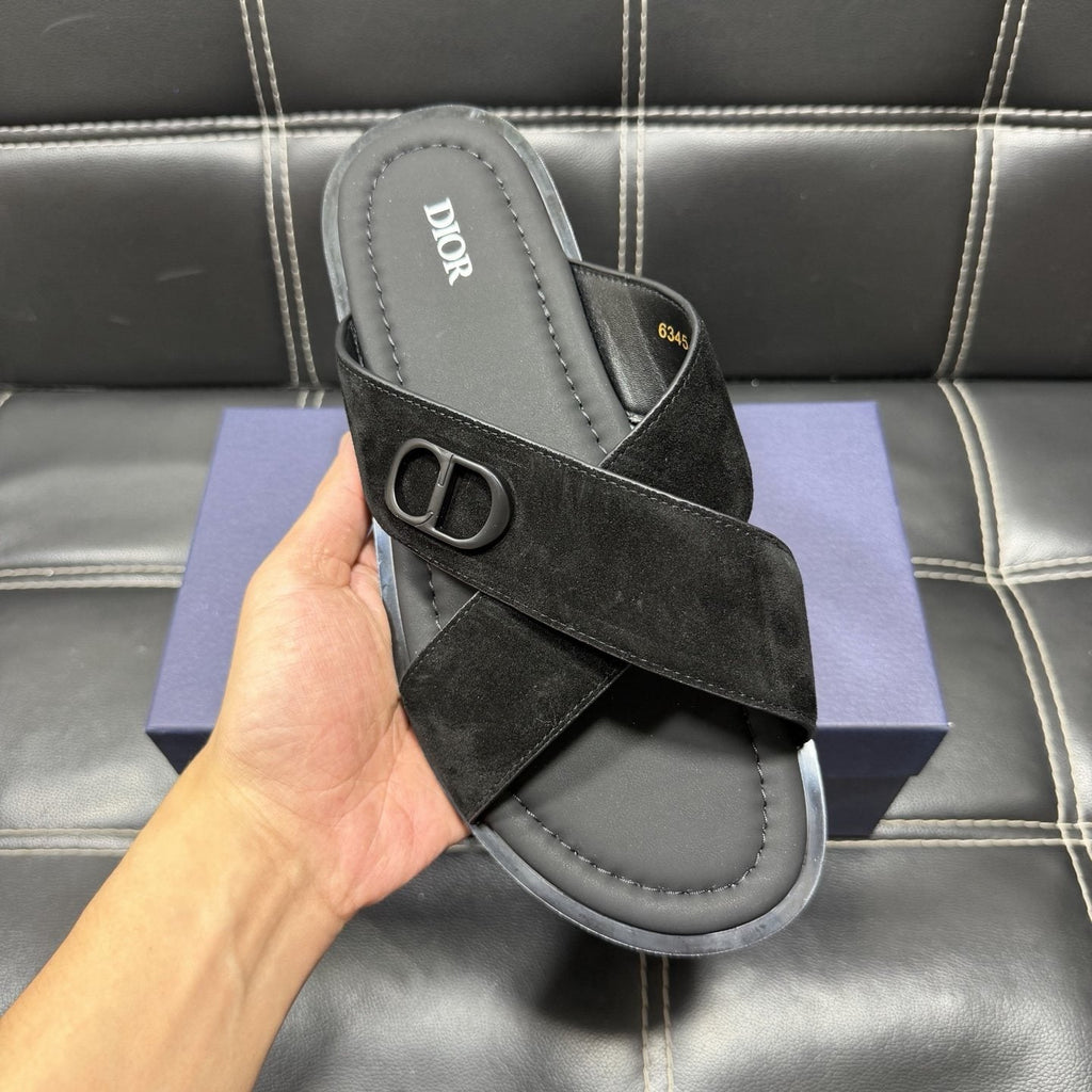 Dior Men's Crossover Slide Sandals