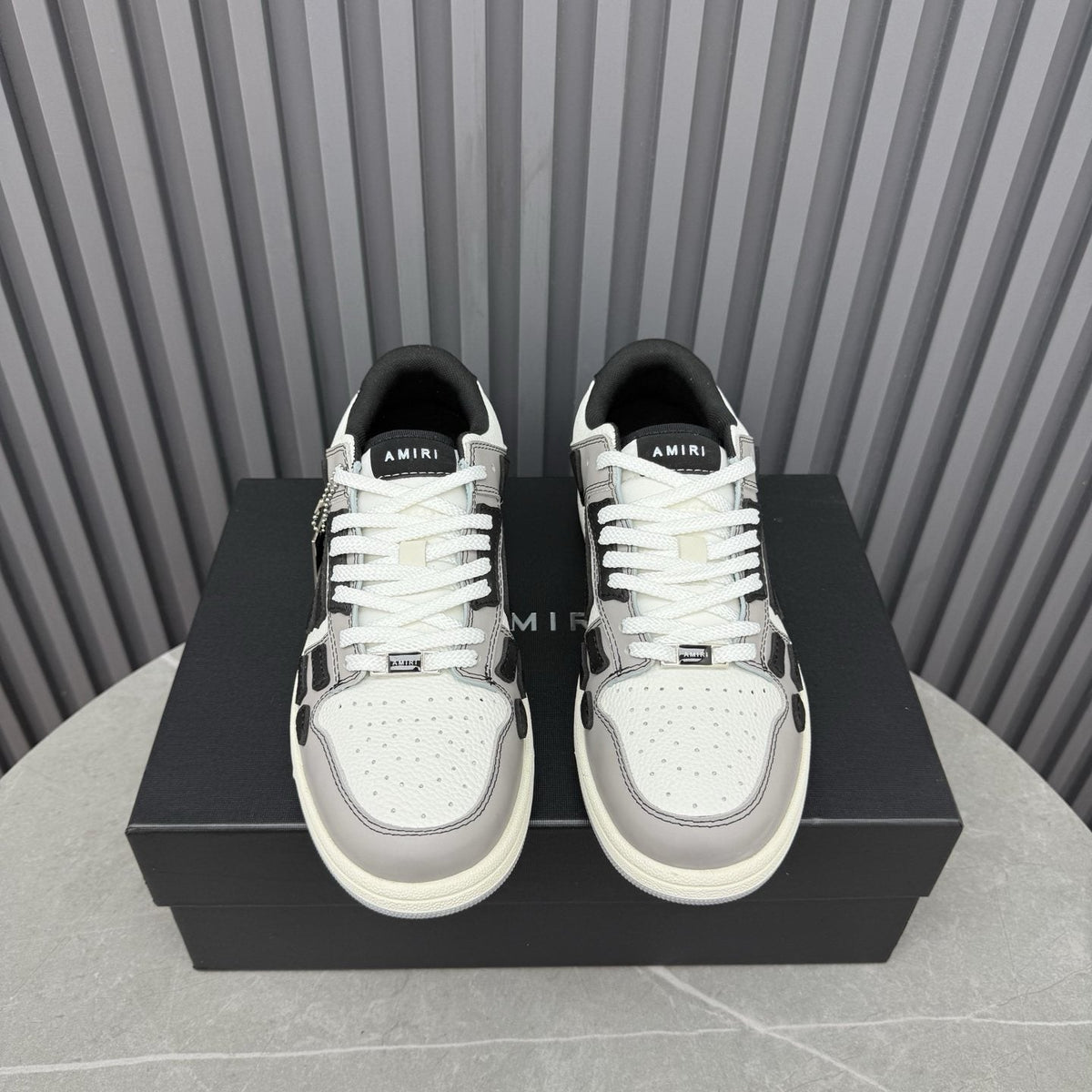 AMIRI Mint Green Paneled Low-Top Sneakers