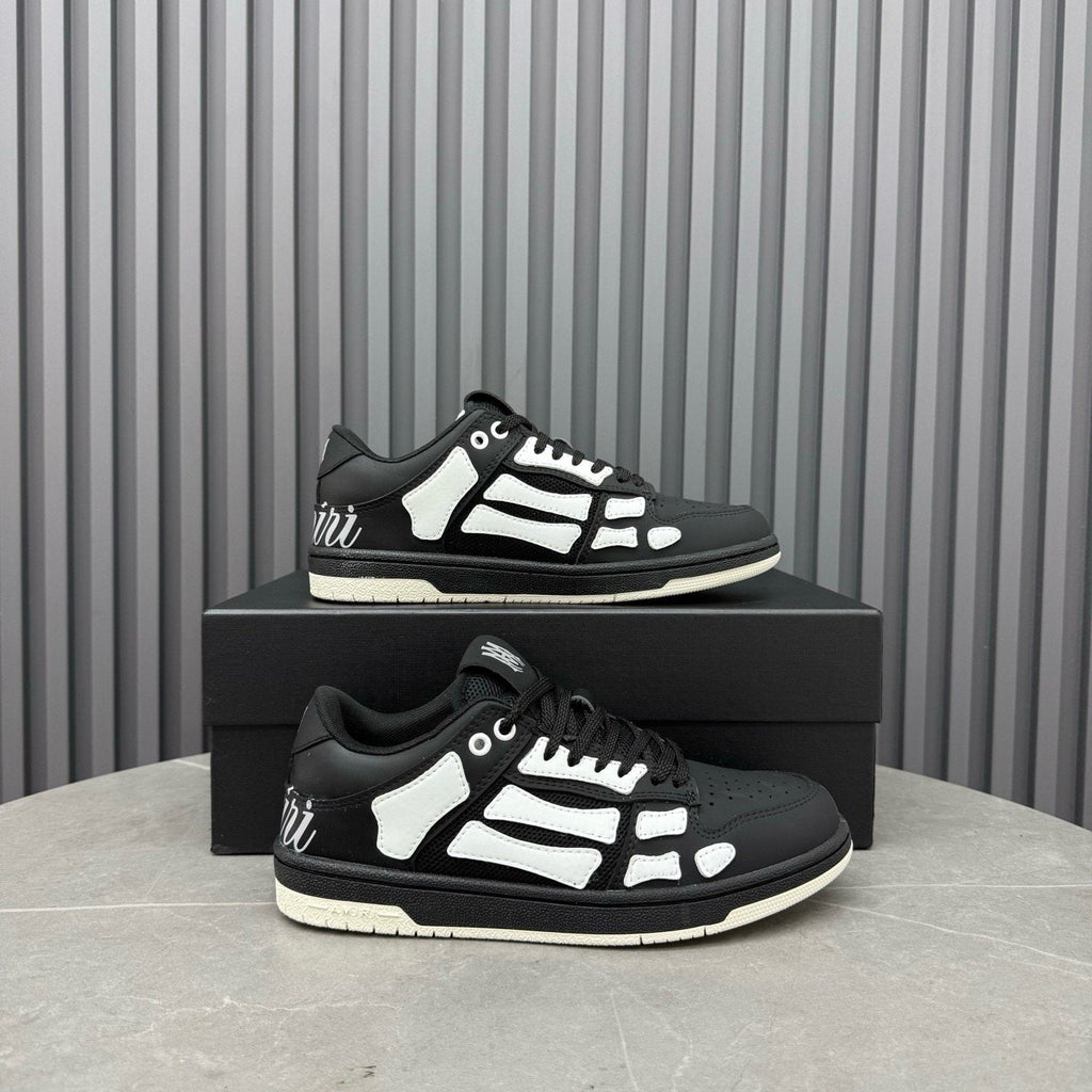 AMIRI Mint Green Paneled Low-Top Sneakers